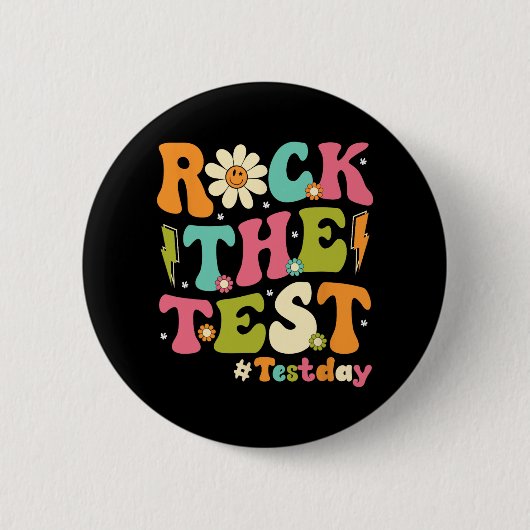 Testtag für den Retro Groovy Teacher Testtag Button (Vorderseite)
