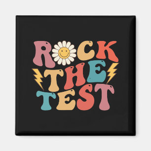 Testtag für den Retro Groovy Teacher Testtag Magnet