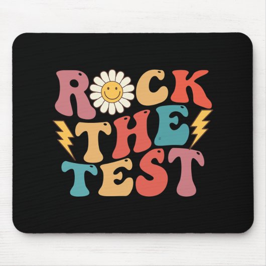 Testtag für den Retro Groovy Teacher Testtag Mousepad (Vorne)