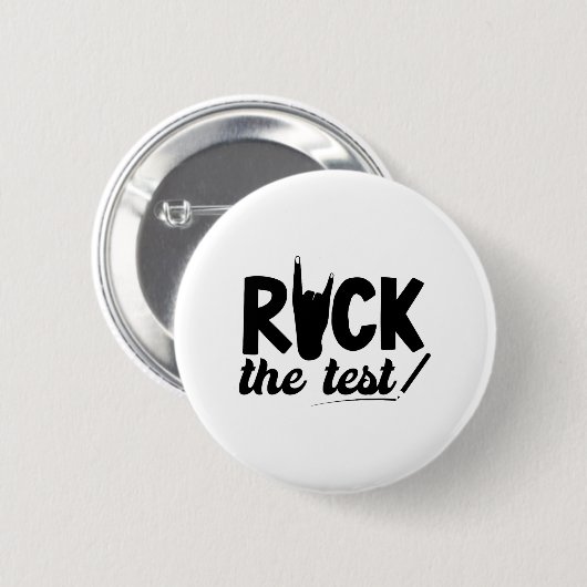 Testtag für Lehrer Button (Vorne & Hinten)