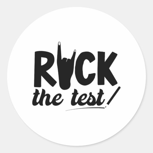 Testtag für Lehrer Runder Aufkleber (Vorderseite)