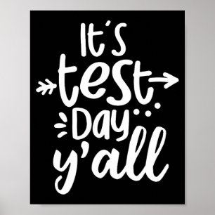 Testtag im Jahr Funny Testing Day für Schüler unte Poster