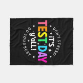 Testtag Junge lustige Testtage für Lehrer Studen Fleecedecke (Vorderseite (Horizontal))