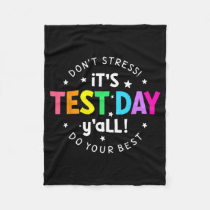 Testtag Junge lustige Testtage für Lehrer Studen Fleecedecke