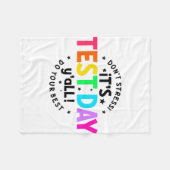 Testtag Junge lustige Testtage für Lehrer Studen Fleecedecke (Vorderseite (Horizontal))