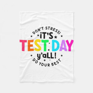 Testtag Junge lustige Testtage für Lehrer Studen Fleecedecke