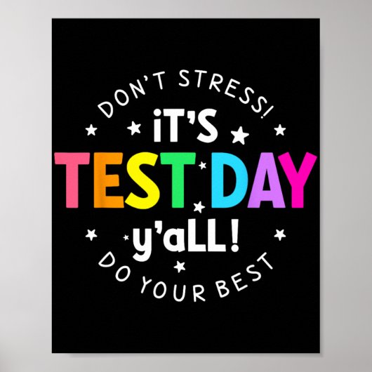 Testtag Junge lustige Testtage für Lehrer Studen Poster (Vorne)