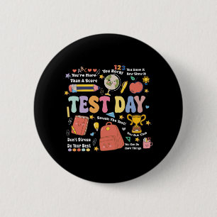 Testtag Motivierend Lehrer Starr-Test Button