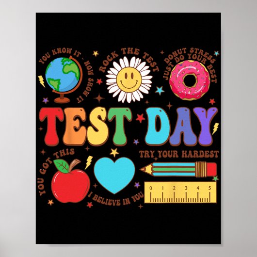Testtag Motivierend Lehrer Starr-Test Poster (Vorne)