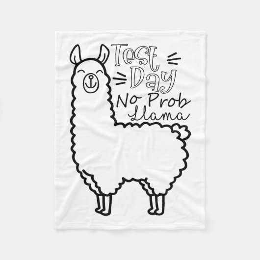Testtag Nr. Prob-Lama Llama Lehrer Testtag Fleecedecke (Vorderseite)