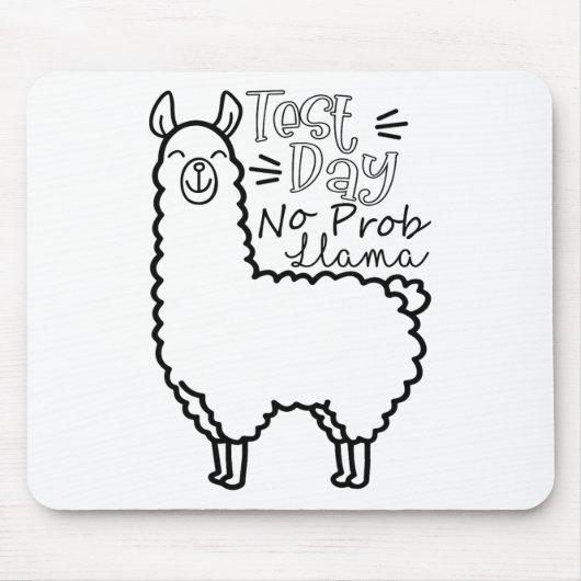 Testtag Nr. Prob-Lama Llama Lehrer Testtag Mousepad (Vorne)