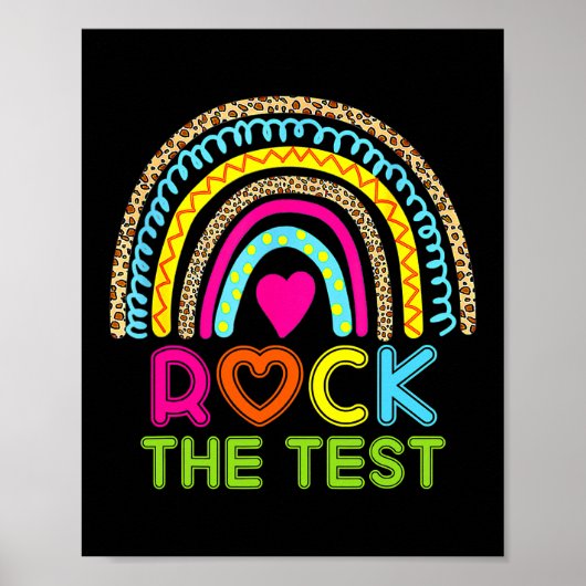 Testtag Rock den Test Lehrer Testtag Poster (Vorne)