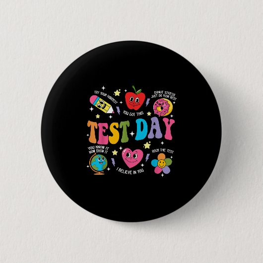 Testtag Rock den Test Motivationstag zum Testen Button (Vorderseite)