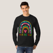 Testtag rocken den Testlehrer-Testtag-Regenbogen T-Shirt (Vorne ganz)