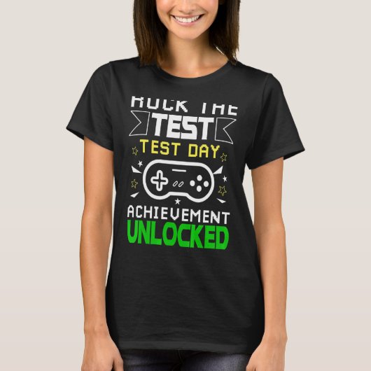 Testtag rocken den Testlehrer-Testtag-Regenbogen T-Shirt (Vorderseite)
