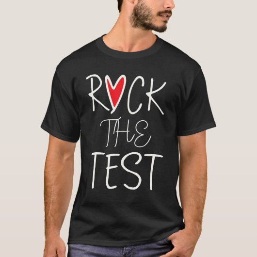Testtag rocken den Testlehrer-Testtag-Regenbogen T-Shirt (Vorderseite)