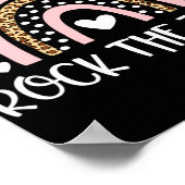 Testtag rocken Testlehrer Regenbogen Leopard Stu Poster (Ecke)