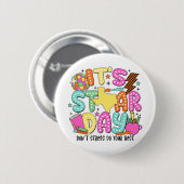 Testtag Stress Mach deinen besten Testlehrer Button (Vorne & Hinten)