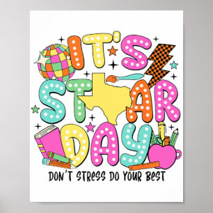 Testtag Stress Mach deinen besten Testlehrer Poster
