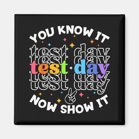 Testtag Testtag Lehrer Studententesttag Magnet (Vorne)