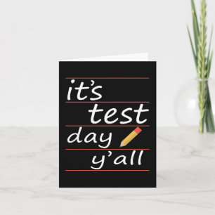 Testtag Yall Funny Teacher Geschenk T-Shirt Karte