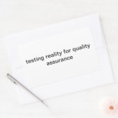 Testwirksamkeit für die Qualitätssicherung Rechteckiger Aufkleber (Umschlag)