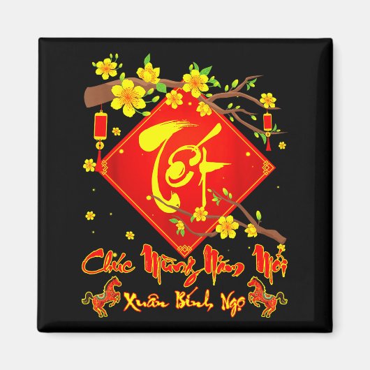 Tet 2026 Chuc Mung Nam Moi Xuan Binh Ngo Vietnames Magnet (Vorne)