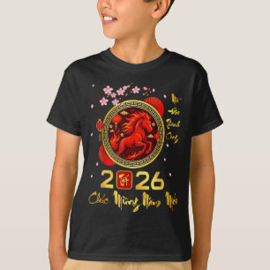 Tet 2026 Vietnamesisches Jahr Pferd Lunar Chinesis T-Shirt