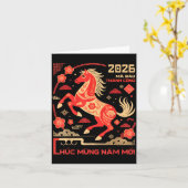 Tet 2026 Year Of The Horse Vietnamese Lunar New Ye Karte (Gelbe Blume)