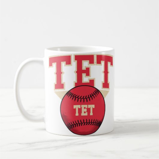 TET Baseball-Logo Kaffeetasse (Links)