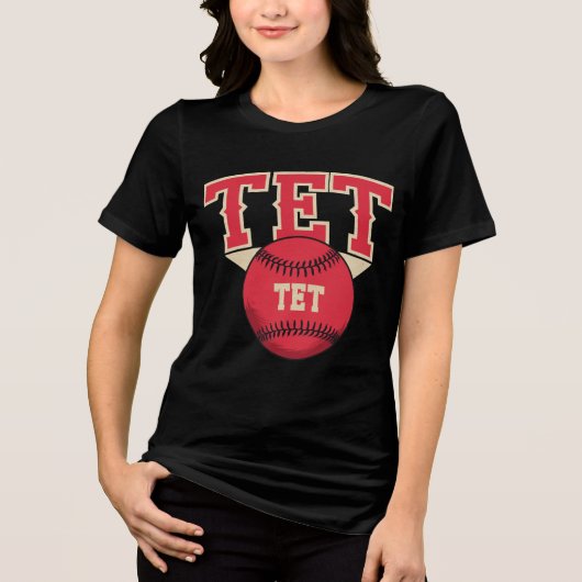 TET-Baseball-Logo Tri-Blend Shirt (Vorderseite)