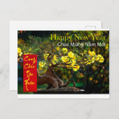 Tet Chúc MKS Visantragng Năm MISCHI Happy New Year Postkarte (Vorne/Hinten)