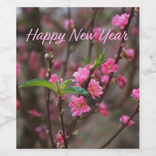 Tet Happy New Year Xuan auf Ty Snake 2025 Weinetikett (Einzelnes Label)