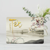 Tet Hoa Anh Dao Vietnamese New Year RFCI Save The Date (Stehend Vorderseite)