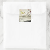 Tet Hoa Anh Dao Vietnamese New Year SqS Quadratischer Aufkleber (Tasche)