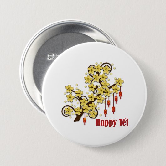 Tet Hoa Mai Button (Vorne & Hinten)