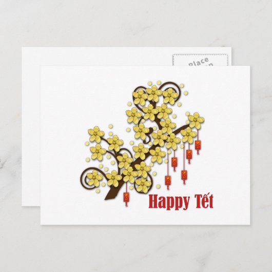 Tet Hoa Mai Postkarte (Vorne/Hinten)