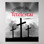 Tetelestai Christlich Biker Poster (Vorne)