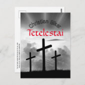 Tetelestai Christlich Biker's Scripture Verse Postkarte (Vorne/Hinten)