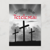 Tetelestai Christlich Biker's Scripture Verse Postkarte (Vorderseite)
