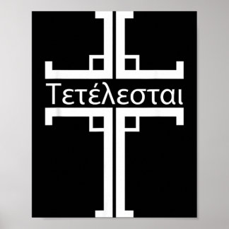 Tetelestai Griechischer Christentum Jesus Zitat Poster