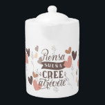 Tetera ,con texto motivador<br><div class="desc">Tetera con dibujo y texto motivador,  perfecta para su hogar</div>