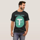 Tether USDT Cryptowährung Logo T - Shirt - Invest (Vorne ganz)