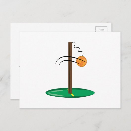 Tetherball Postkarte (Vorne/Hinten)