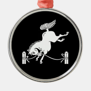 Tethered Soma Pferd Silbernes Ornament