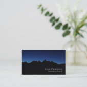 Teton Blau-Visitenkarte Visitenkarte (Stehend Vorderseite)