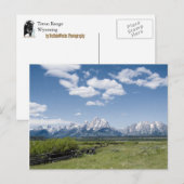 Teton Fence Postcard Postkarte (Vorne/Hinten)