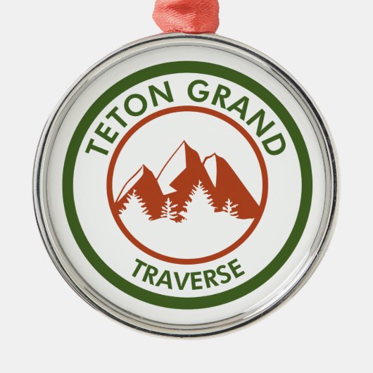 Teton Grand Traverse Ornament Aus Metall (Vorne)