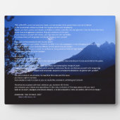 Teton Mountains Desiderata Plaque Fotoplatte (Vorderseite)