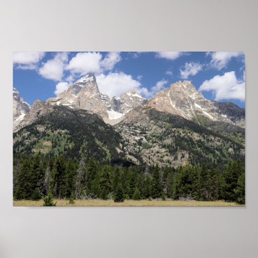 Teton Mountains im Grand Teton Nationalpark Poster (Vorne)